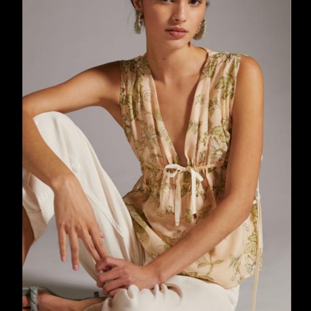 Anthropologie Mon Renn Wildflower Top
